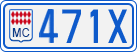 License plate of Monaco, Cars