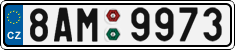 License plate of the Czech Republic, Cars (2001)