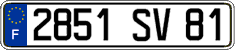 French license plate, FNI