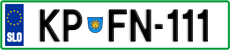 License plate of Slovenia, Cars