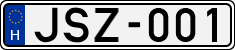 license plates of Hungary, Cars (1990)