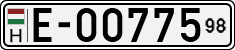 license plates of Hungary, Temporary (1990)