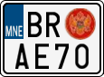 License plate of Montenegro, Mopeds