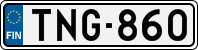 License plate of Finland, Cars