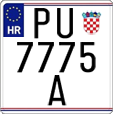 License plate of Croatia, Motorcycles