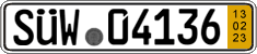German license plate, Short-term transit plates