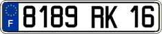 French license plate, FNI