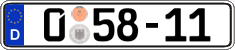 German license plate, Diplomatic