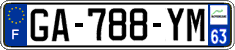 French license plate, SIV (ordinary)