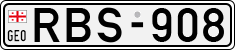 License plate of Georgia, Cars (1993)