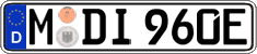 German license plate, Electric vehicles