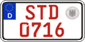 German license plate, Red license plates