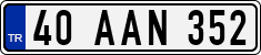 License plate of Turkey, Regular plates