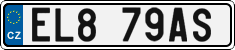 License plate of the Czech Republic, Electric vehicles