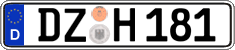 German license plate, Regular plates