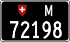License plate of Switzerland, Military (black)