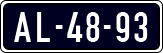 License plate of the Netherlands, Imported oldtimers (cars)