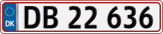 License plate of Denmark, Regular plates
