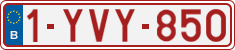 License plate of Belgium, Regular plates (2010)