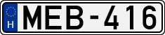 license plates of Hungary, Cars (1990)