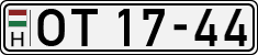 license plates of Hungary, Oldtimers (1990)