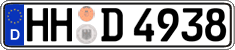 German license plate, Regular plates