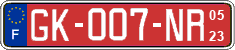 French license plate, SIV (transit plates)
