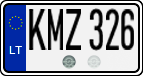 License plate of Lithuania, Cars