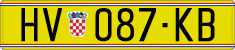 License plate of Croatia, Military