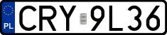 License plates of Poland, Regular car plates