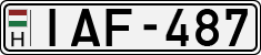 license plates of Hungary, Cars (1990)