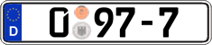 German license plate, Diplomatic