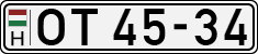 license plates of Hungary, Oldtimers (1990)