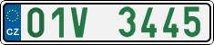 License plate of the Czech Republic, Oldtimers (2001)
