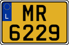 License plate of Luxembourg, 2003 year system