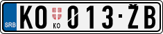License plate of Serbia, Cars