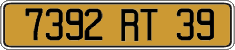 French license plate, FNI