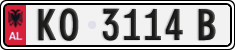 License plate of Albania, Cars (1993)