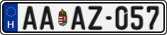 license plates of Hungary, Regular plates (2022)