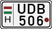 license plates of Hungary, Motorcycles (1990)
