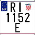License plate of Croatia, Motorcycles