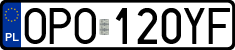 License plates of Poland, Regular car plates