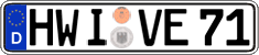German license plate, Regular plates