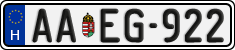 license plates of Hungary, Regular plates (2022)