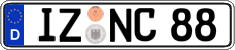 German license plate, Regular plates