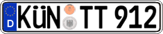 German license plate, Regular plates