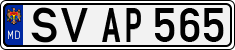 License plate of Moldova, Cars (1992)