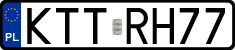 License plates of Poland, Regular car plates