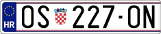 License plate of Croatia, Regular plates