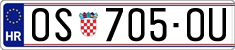 License plate of Croatia, Regular plates